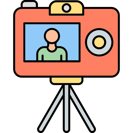 비디오 촬영 Generic Thin Outline Color icon