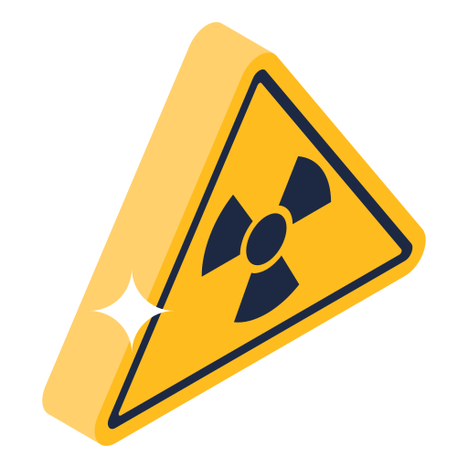 Nuclear sign Generic Isometric icon
