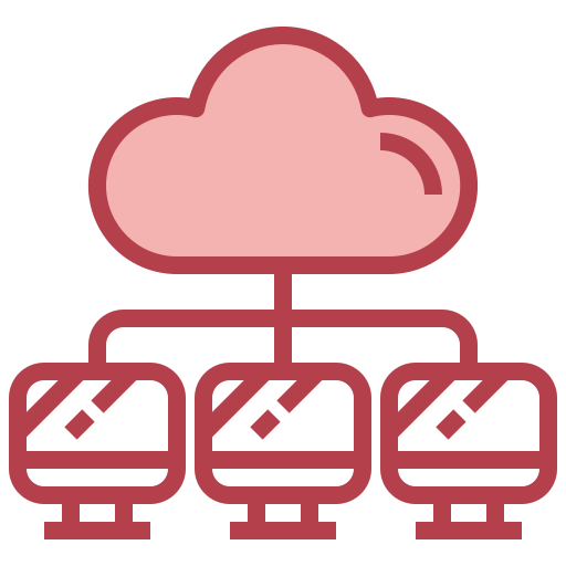 Cloud computing Surang Red icon