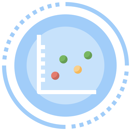 Scatter graph Surang Flat icon