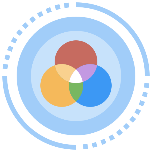 diagrama de venn Surang Flat icono