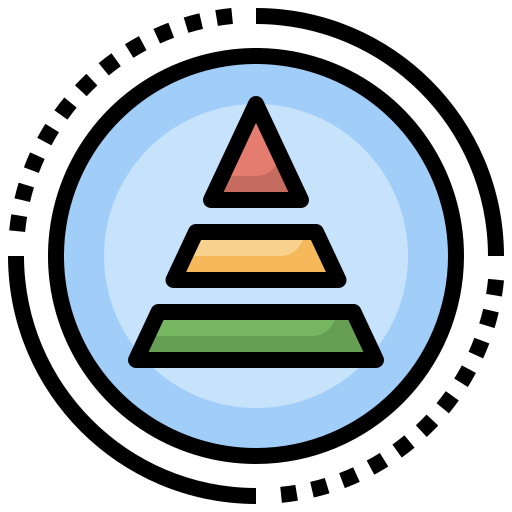 piramida Surang Lineal Color ikona