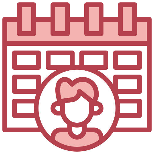 calendario Surang Red icona