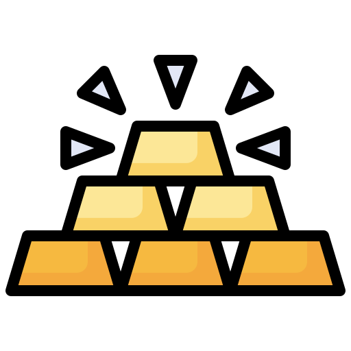 sztabki złota Surang Lineal Color ikona