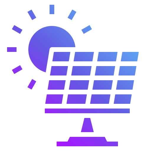 zonnepaneel Generic Flat Gradient icoon