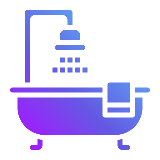 vasca da bagno Generic Flat Gradient icona