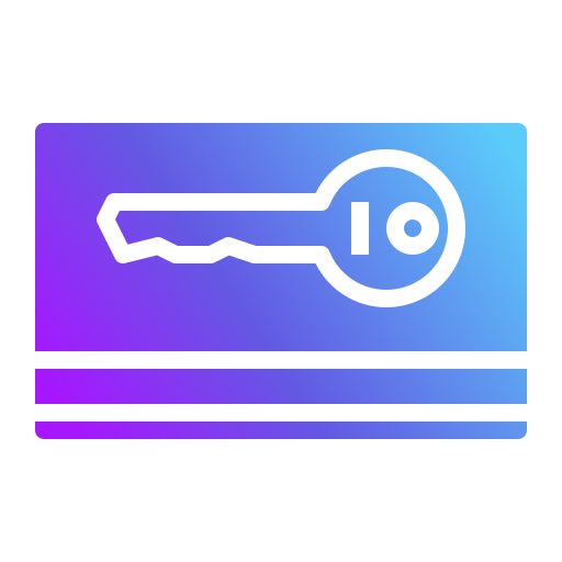 Key card Generic Flat Gradient icon