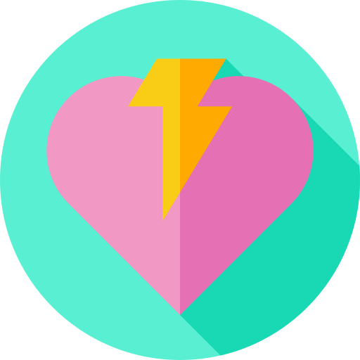 Heart Flat Circular Flat icon