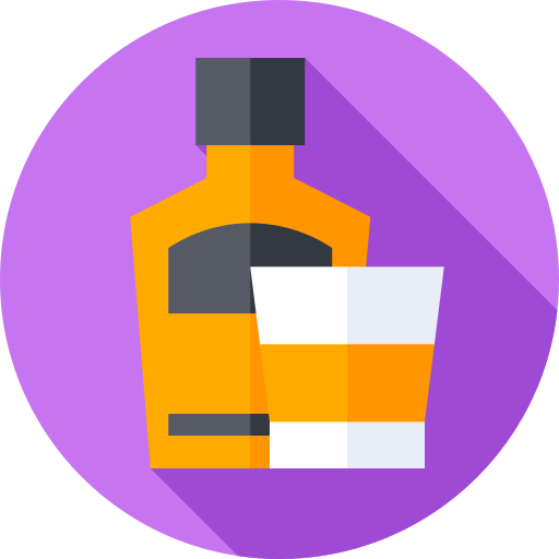 Whisky Flat Circular Flat icon