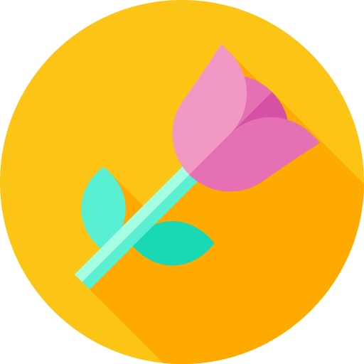 rosa Flat Circular Flat icono