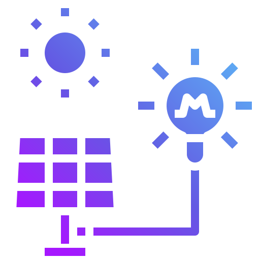 panel słoneczny Generic Flat Gradient ikona