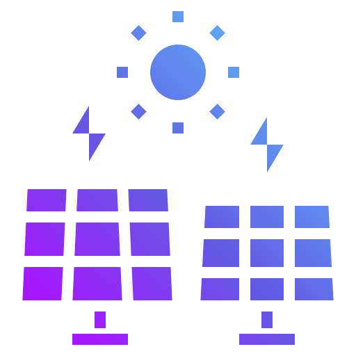 panel solar Generic Flat Gradient icono