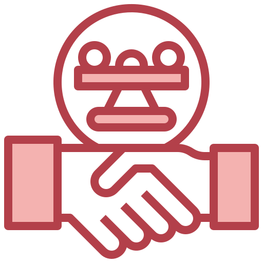 Shake hands Surang Red icon