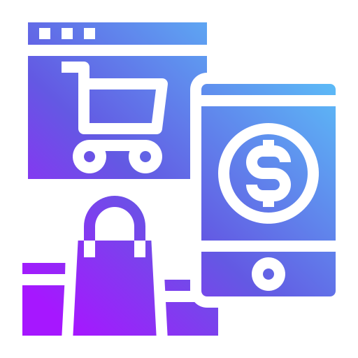 las compras en línea Generic Flat Gradient icono