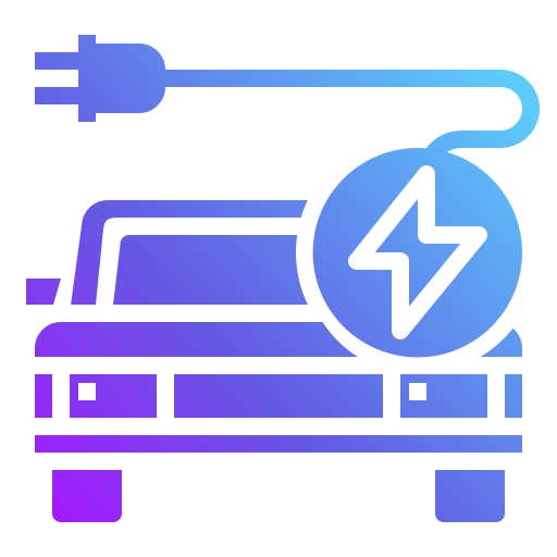 coche eléctrico Generic Flat Gradient icono