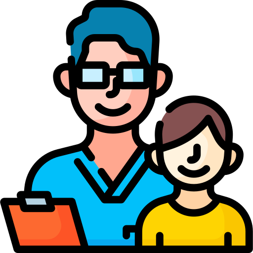 pediatra Special Lineal color icono