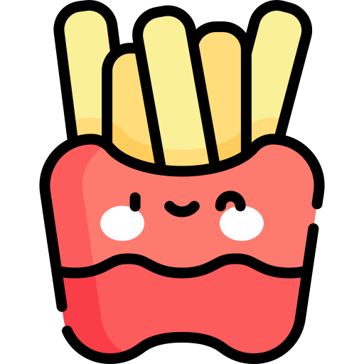 French fries Kawaii Lineal color icon