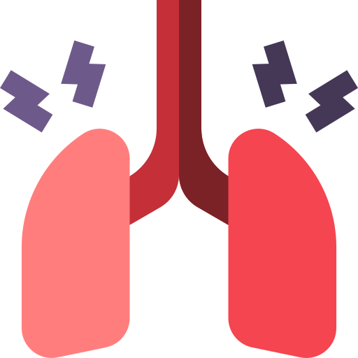 Lungs Basic Straight Flat icon