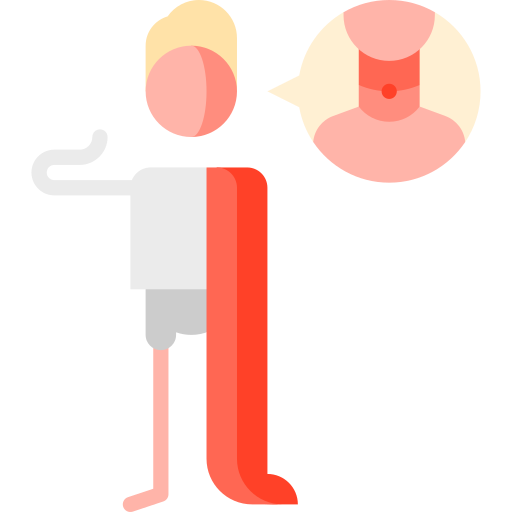Sore throat Puppet Characters Flat icon