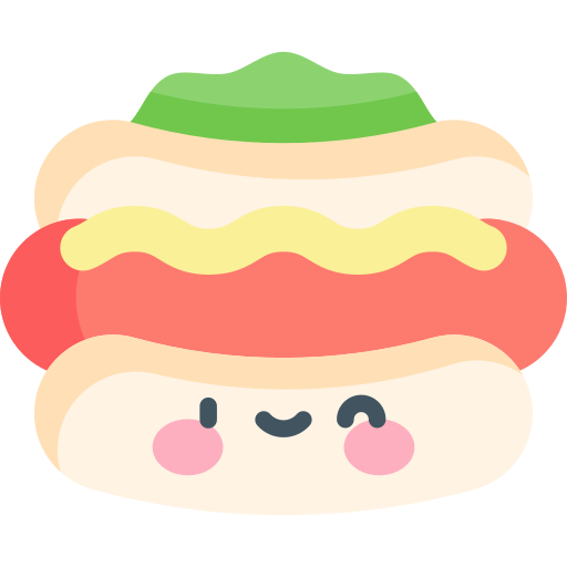 Hot dog Kawaii Flat icon