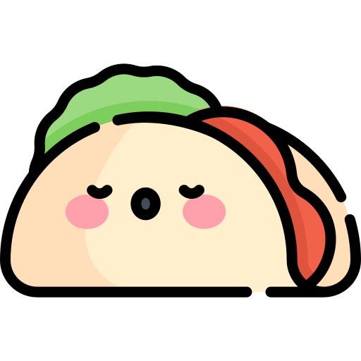 taco Kawaii Lineal color icon