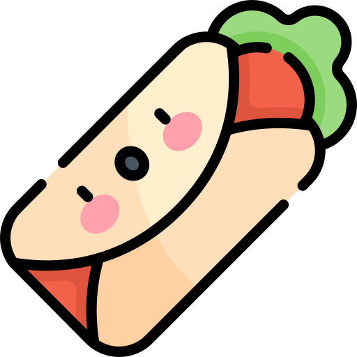 burrito Kawaii Lineal color icon