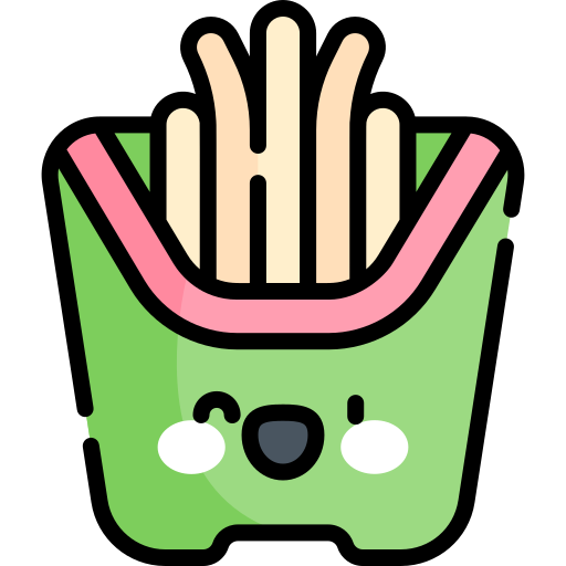 French fries Kawaii Lineal color icon