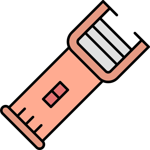 pistola paralizante Generic Thin Outline Color icono