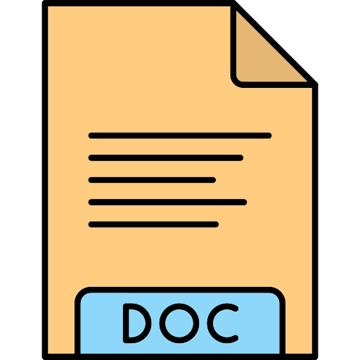 doc Generic Thin Outline Color Ícone