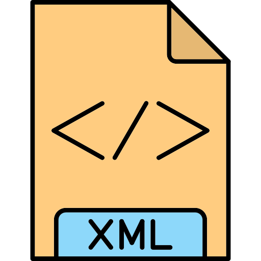 xml Generic Thin Outline Color icono