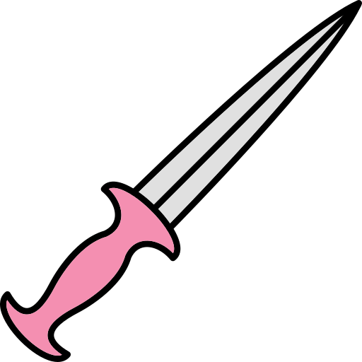 Dagger Generic Thin Outline Color icon