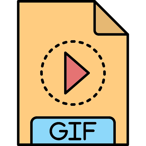 gif Generic Thin Outline Color Icône