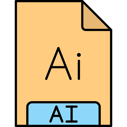 AI Generic Thin Outline Color icon