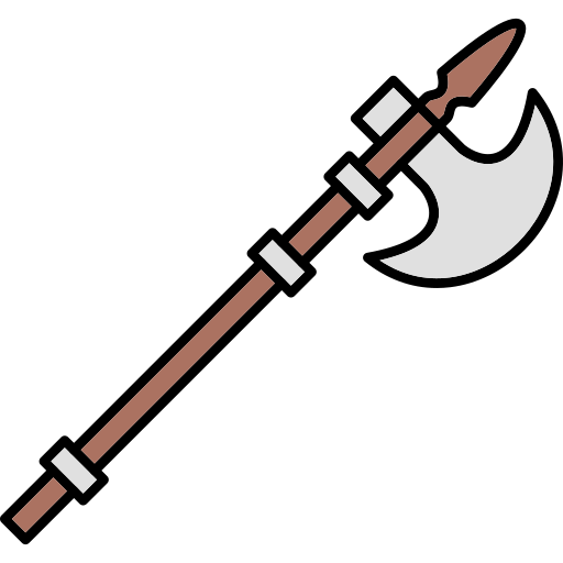 Halberd Generic Thin Outline Color icon