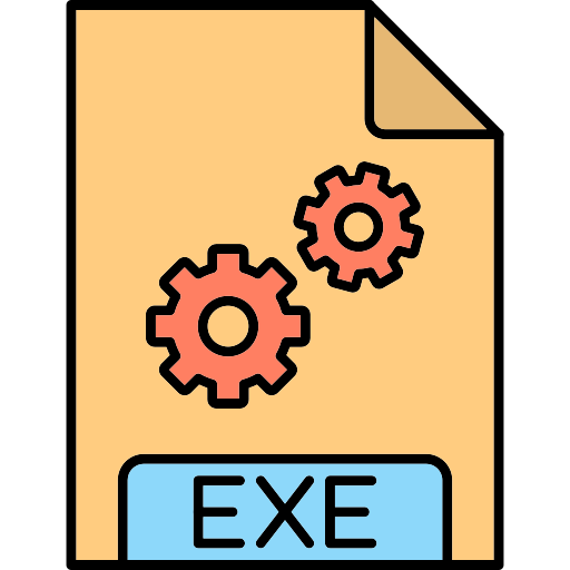 Exe Generic Thin Outline Color icon