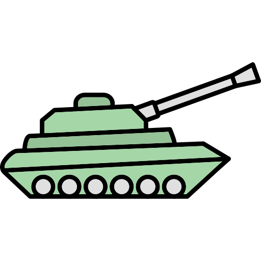 Tank Generic Thin Outline Color icon