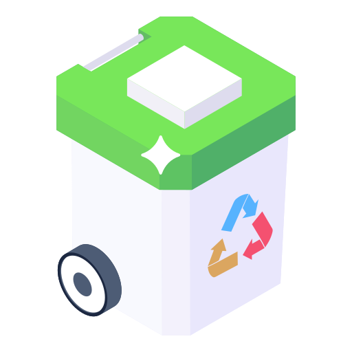 papelera de reciclaje Generic Isometric icono