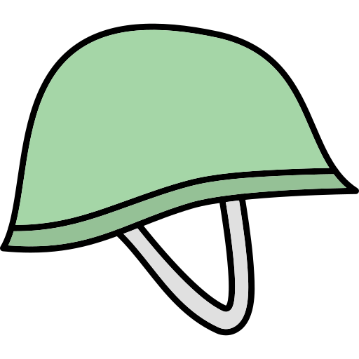Helmet Generic Thin Outline Color icon