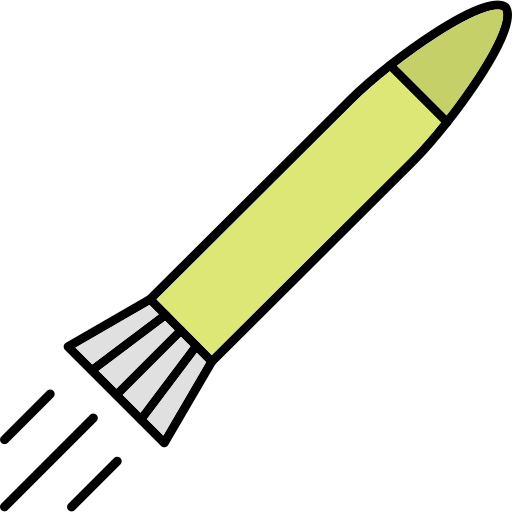 Rocket Generic Thin Outline Color icon
