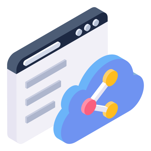 Cloud sharing Generic Isometric icon
