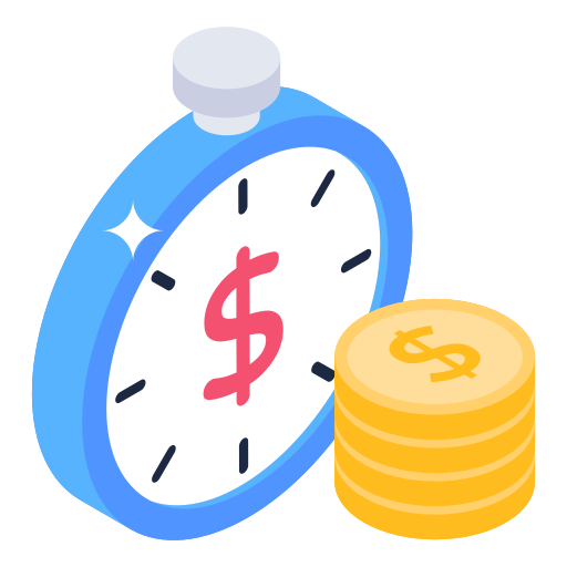 el tiempo es dinero Generic Isometric icono