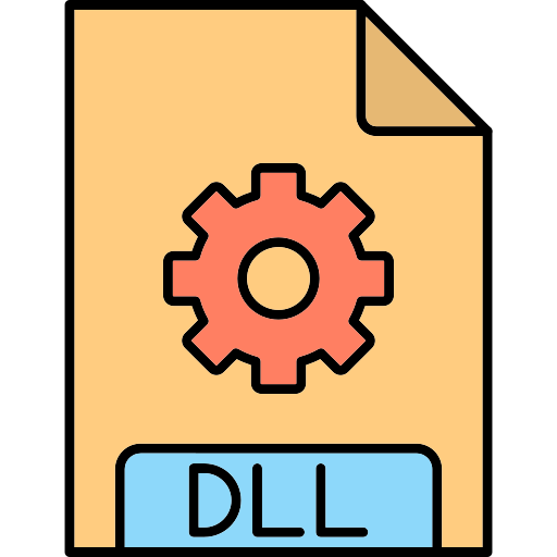 dll Generic Thin Outline Color Ícone