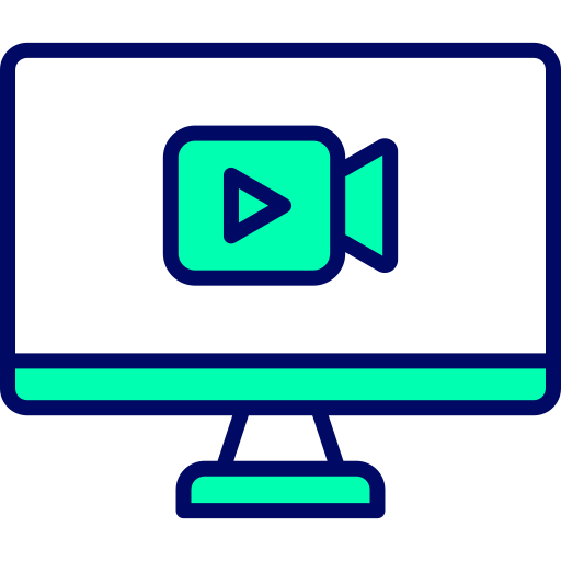 video Generic Outline Color icoon