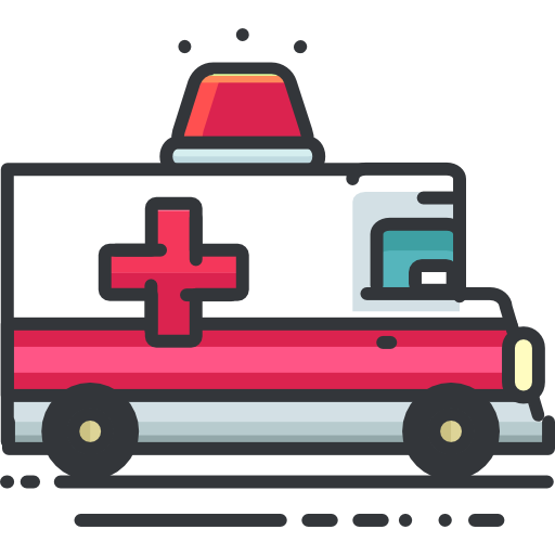 Ambulance Roundicons Premium Lineal Color icon