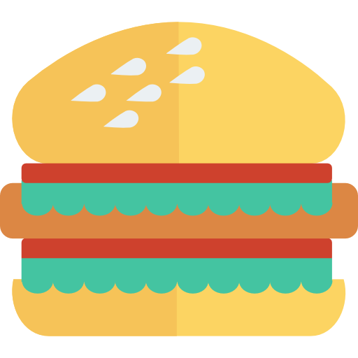 hamburger Dinosoft Flat icoon