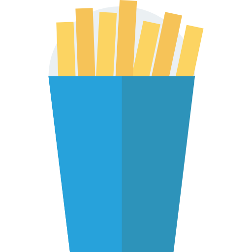 French fries Dinosoft Flat icon