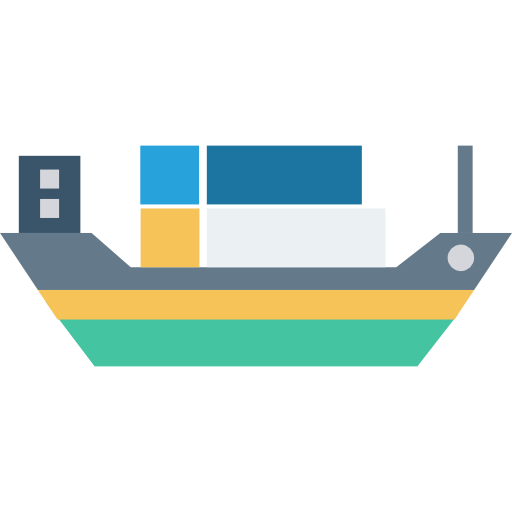 Cargo ship Dinosoft Flat icon