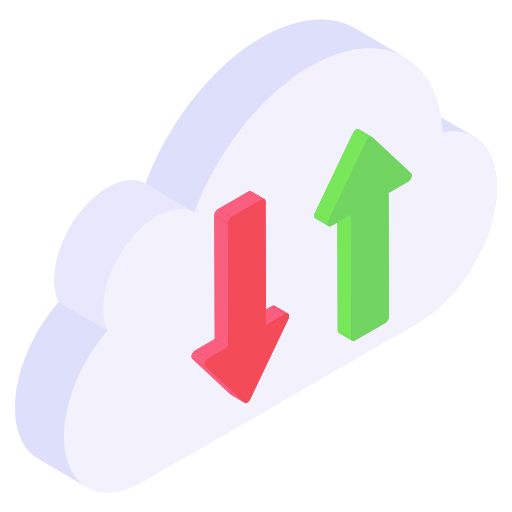 dati cloud Generic Isometric icona