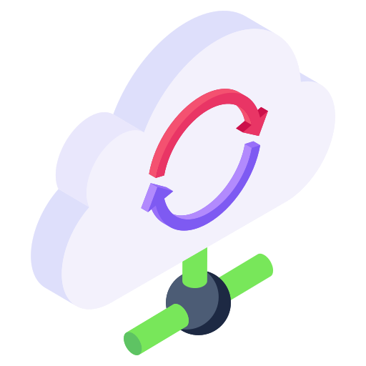 Cloud sync Generic Isometric icon