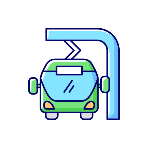 Electric bus Generic Thin Outline Color icon